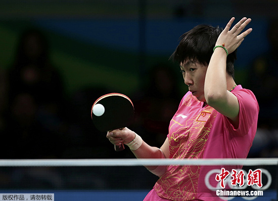 奥运女乒团体赛第一轮中国队3:0轻取巴西