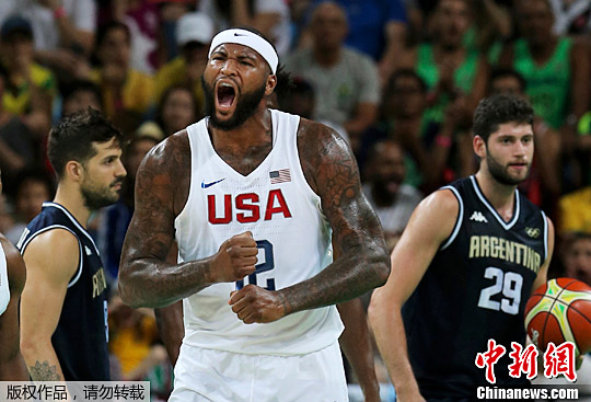 里约奥运:美国男篮105:78胜阿根廷挺进四强