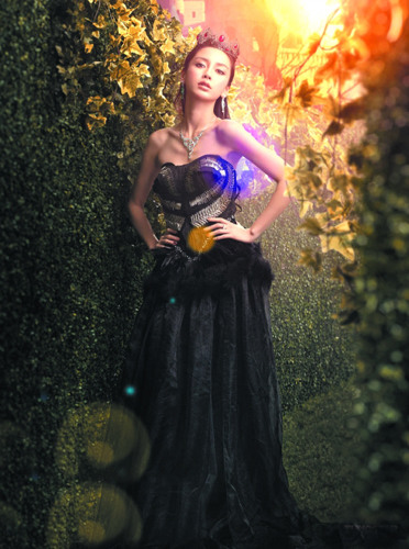 Angelababy���ų��������ź�ȹ�����ƹ�����ͼ��