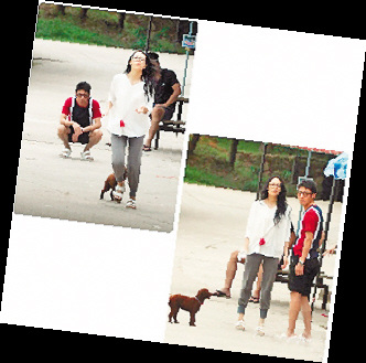 章子怡撒贝宁热恋是真?与爱犬嬉戏浓情蜜意