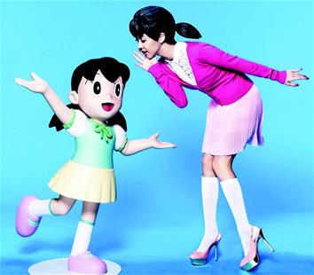 薛凯琪为“哆啦A梦”角色拍封面化身静香甜美(图)