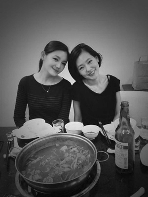 大小S姐妹素颜装扮吃宵夜粉丝赞:皮肤真好(图)