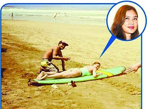 乐基儿离婚后尺度大开穿比基尼趴卧与猛男玩乐