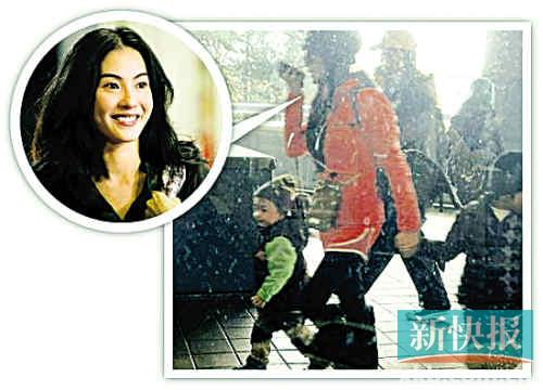 张柏芝带两儿温哥华探亲悠闲享受亲子乐(图)