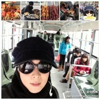 刘若英南昌低调出行坐公交吃烤串大呼过瘾(图)