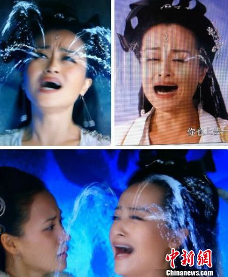 神话剧女星双眼喷泪惹争议哭成喷泉被夸搞笑(图)