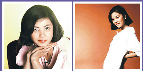 王菲16岁清纯旧照曝光拿塑料花托香腮(图)