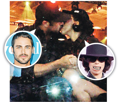 ladygaga与男友接吻澄清情变传闻图