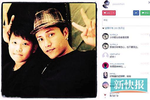 陈坤10岁儿子正面照首度曝光表情呆萌(图)