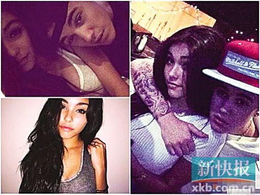 贾斯汀·比伯搂丰满女模出游两人亲密搂抱(图)