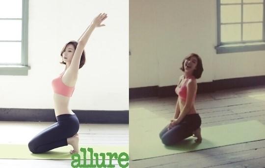 朴秀珍拍瑜伽大片展完美身材曲线粉丝赞叹(图)