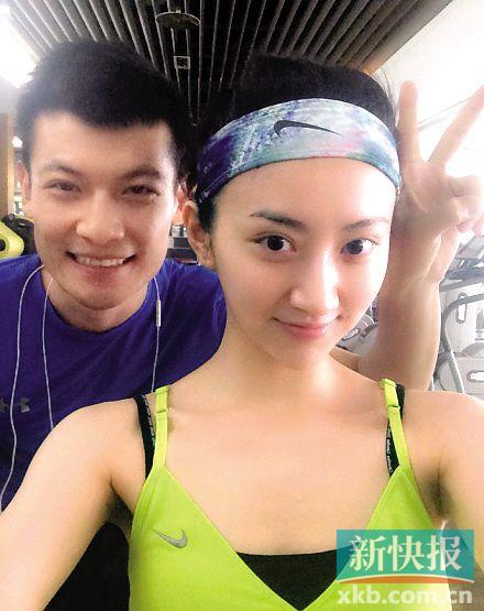 景甜素颜健身大秀纤细身材(图)