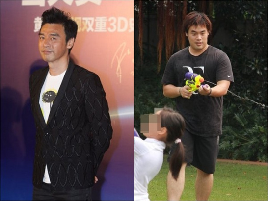 钟镇涛携25岁儿子外出保养得宜比儿子年轻(图)