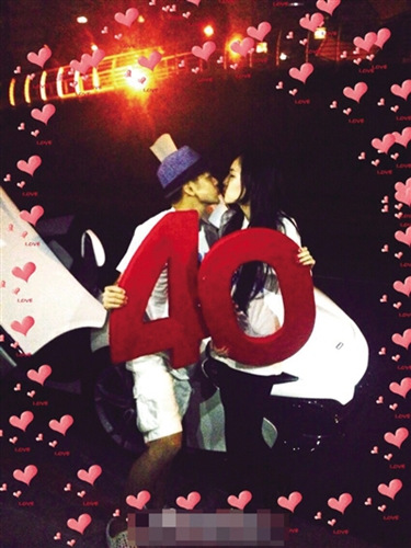 林志颖庆生陪妻子逛公园烟花下接吻场面浪漫(图)