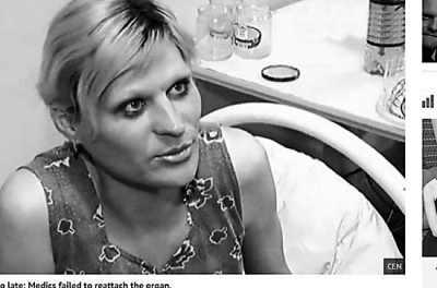 38岁俄男星挥刀自宫满手鲜血向邻居求救图