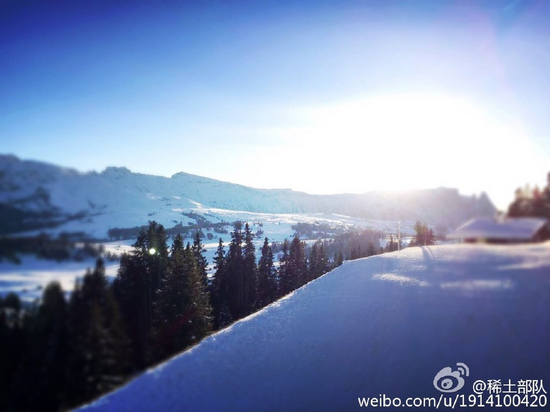 章子怡汪峰同晒雪景照疑一起度假(图)