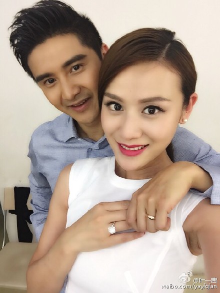 叶一茜晒与田亮同带戒指合影称“爱是回音壁”(图)