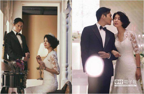 张智霖袁咏仪结婚14年拍婚纱照网友赞太美(图)