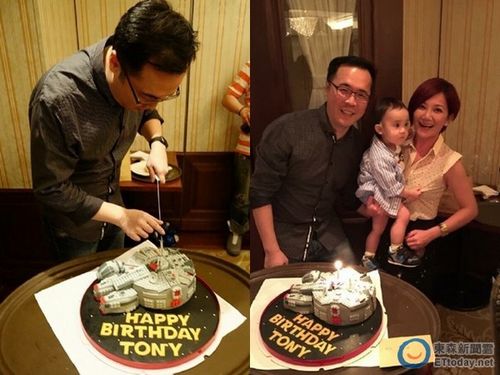 梁静茹为老公庆生爱子紧抓母亲衣服(图)