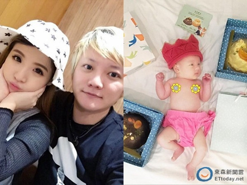 FIR乐团阿沁娇妻晒女儿满月照(图)