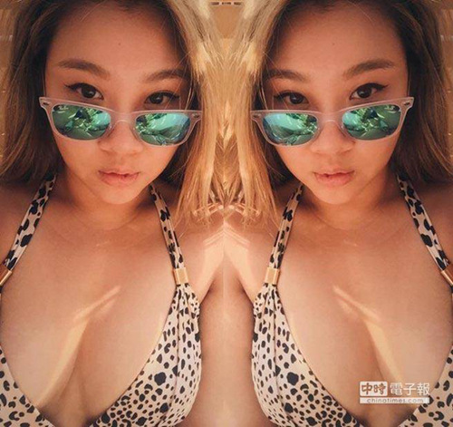 郑少秋女儿郑欣宜穿性感泳装展现丰满身材(图)