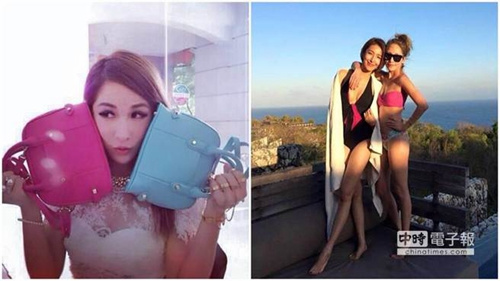 萧亚轩与好友穿比基尼大方展现好身材(图)