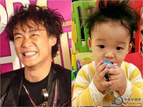 范玮琪大儿子“炸毛”造型曝光与陈奕迅撞脸(图)