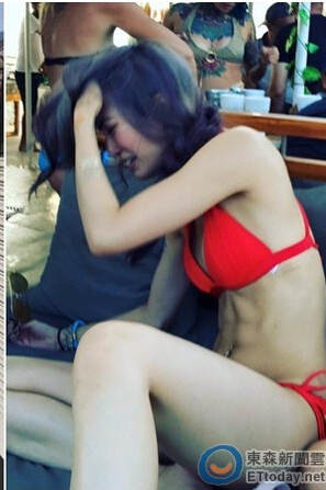 台湾女明星舒子晨晒“笑出6块腹肌”照引热议(图)