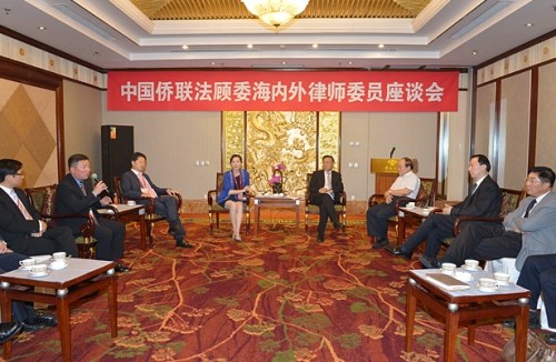 林军会见中国侨联法顾委海外律师团提5点希望